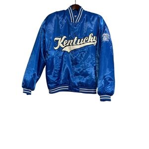 University Of Kentucky Satin Jacket Basketball Football Vtg Style Xtreme Fan EUC